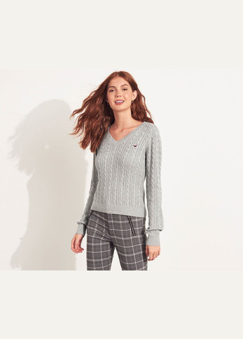 Сірий демісезонний светр жіночий - светр hc8814w Hollister