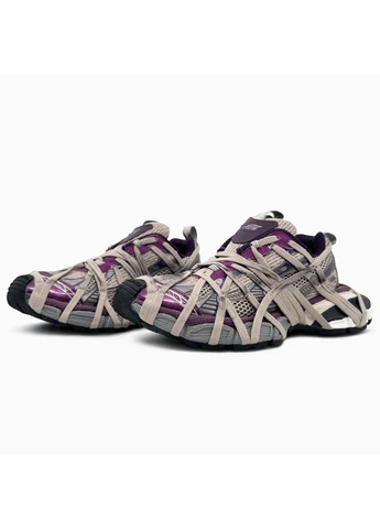 КРОССОВКИ ЖЕНСКИЕ BALENCIAGA 3XL EXTREME LACE PURPLE/BEIGE БАЛЕНСИАГА БЕЖЕВЫЕ No Brand бежевые демисезоны (391998331)