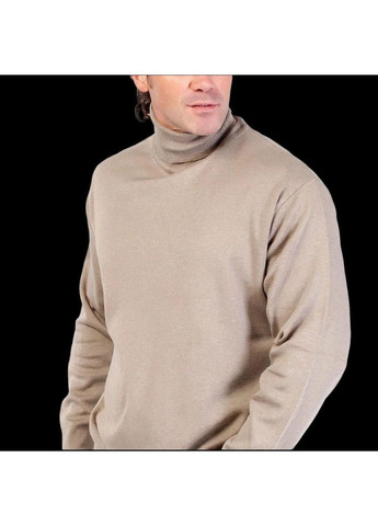 Бежевый демисезонный 🖤 классический мужской свитер с отворотом из турецкого трикотажа — замеры в описании DK/DL Мода без кордонів