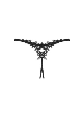 Прозорі стрінги з доступом Celia Noir crotchless thong Obsessive (297571919)