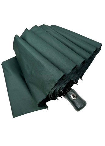 Зелена складна однотонна парасолька напівавтомат Bellissima система антивітер (289977445)