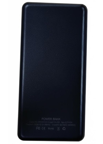 Портативный повербанк Power bank Li-pol 20000 мАч два USB-порта Черный (2104618824) Hoco (370606338)