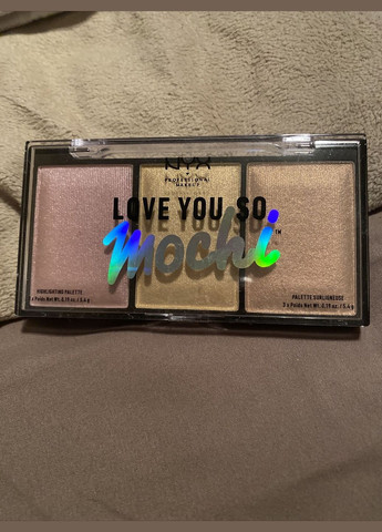 Палітра хайлайтеров Love You So Mochi highlighting palette (3 відтінки) Lit Life (LYSMHP01) NYX Professional Makeup (279363979)