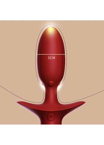 Анальная вибропробка с ротацией с натуральным лисьим хвостом и пультом, UPKO (372511640)