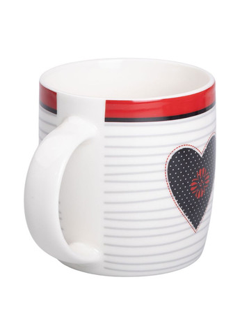 Чашка фарфоровая 400 (мл) для чая и кофе с сердцем Lugi RX-N240147WB Liling Rongxiang Ceramic (364988507)