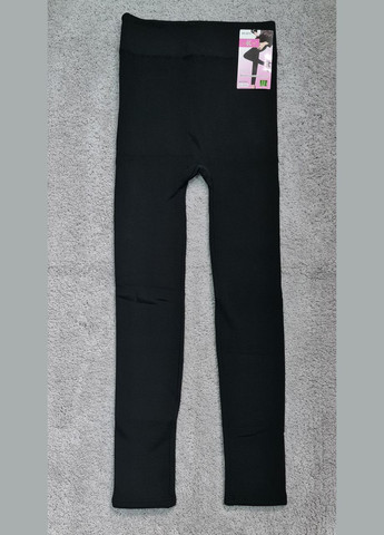 Черные лосины женские на меху однотонные черные бамбуковые термо Kenalin