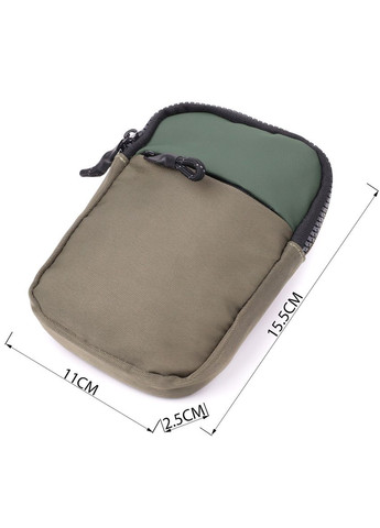 Небольшая слинг сумка для путешествий из качественного текстиля 22871 Зеленый Vintage (329151145)