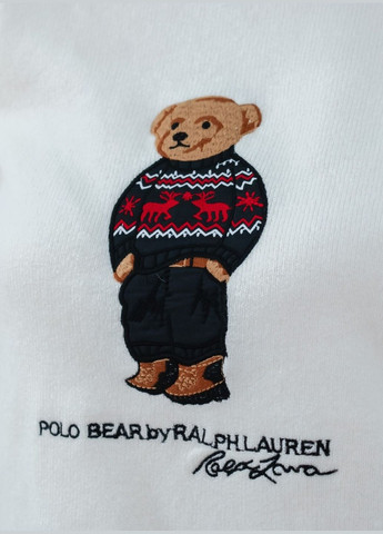 Білий демісезонний светр жіночий polo bear Ralph Lauren POLO Bear