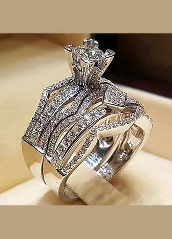 Женские парные кольца парные обручальные кольца набор 2 шт. Бриллиантовое Сияние размер 18 Fashion Jewelry (285814471)