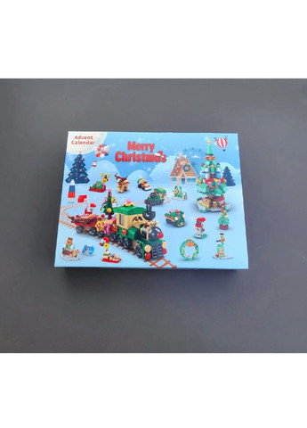 Подарунковий новорічний конструктор адвент календар комплект будівельних блоків 544 деталі 12 віконець (481352-Prob) Unbranded (361132388)