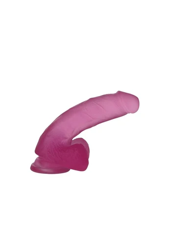 Фалоімітатор з мошонкою Jelly Studs Crystal Dildo Medium 7 Pink Lovetoy (329152709)