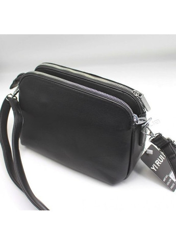 Сумка жіноча зі шкіри та замші чорна (517) Yirui (367432056)