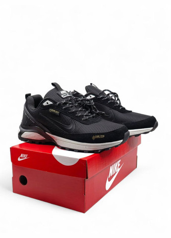 Черные зимние кроссовки зимние мужские nike rivah winter gore-tex black white fur | найк ривах черные белые с мехом No Brand