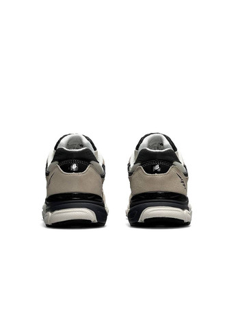 Бежеві Осінні чоловічі кросівки new balance 990 v3 beige black (репліка) бежеві No Brand