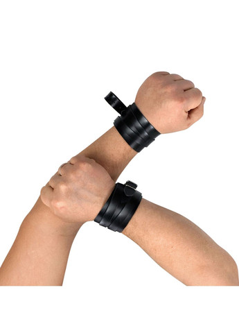 Чоловічі шкіряні наручники - Man Handcuffs Speedway L-2XL, колір чорний Art of Sex (369952466)