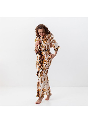 Набір з плюшевого велюра халат + штани " Тигриця " Sleeptime Набір халат та штани (365655891)