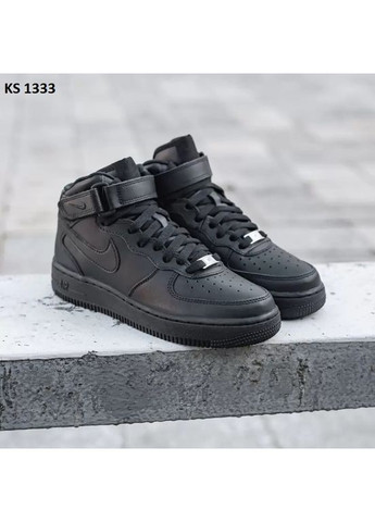 Чорні Осінні кросівки чоловічі nike air force hight black найк аір форс 1 преміум No Brand