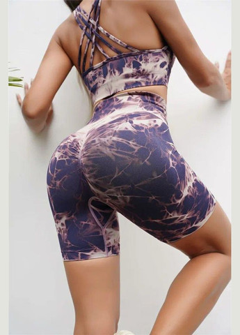 Шорти з мармуровим принтом фіолетового кольору, розмір S Trends (330245384)