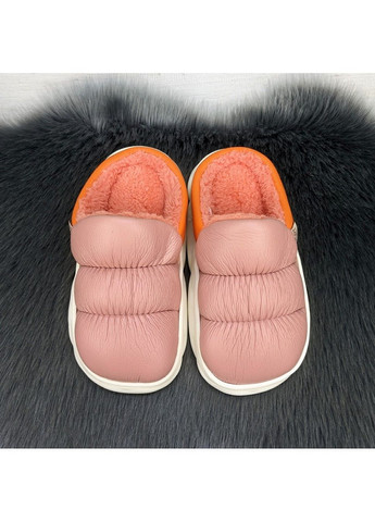 Пудровые тапочки детские теплые Fashion