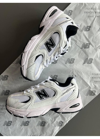 КРОСІВКИ ЖІНОЧІ NEW BALANCE 530 FUR WHITE BLACK НЬЮ БЕЛАНС 530 No Brand чорні демісезони (367174330)