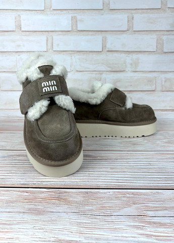 Жіночі уггі бежеві низькі зимові теплі замшеві уггі з хутром на високій підошві для прогулянок Hengji (365301243)