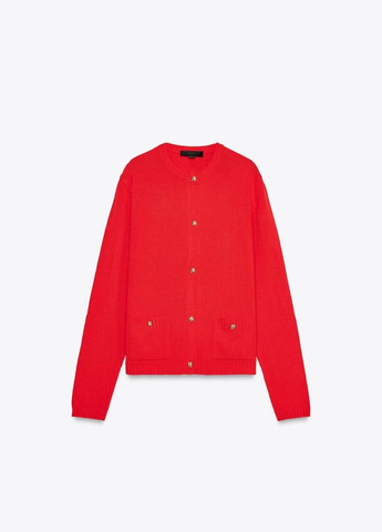Красный демисезонный кардиган Zara