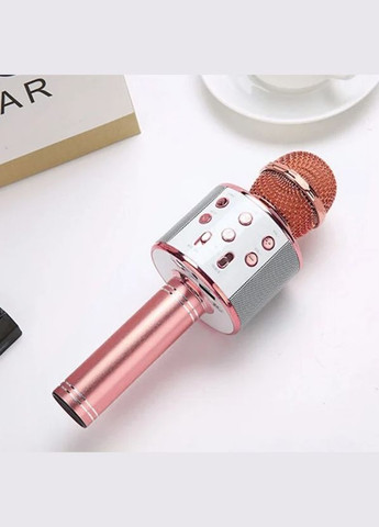 Ручний мікрофон WS-858 Bluetooth USB для дітей золото-рожевий (2046699670) No Brand (328261731)