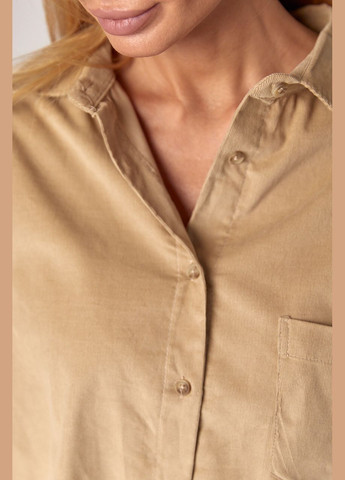 Вельветова жіноча сорочка оверсайз No Brand (304792044)