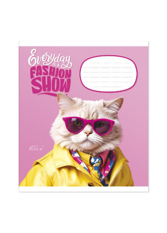 Зошит 24 арк. клітинка " Gold" / Модний лук BRISK (351904446)