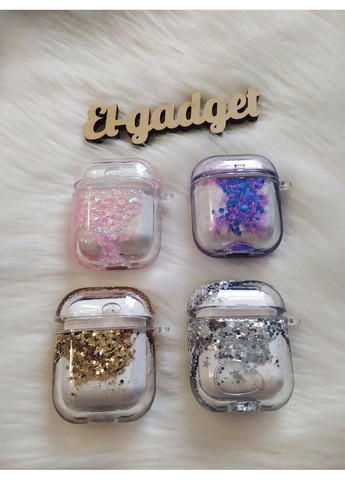 Чохол для навушників AirPods 1, 2 з блискітками срібний Trends Airpods 1/2 (360897041)