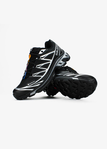 Черные демисезонные кроссовки мужские salomon xt-6 adv gore-tex black silver | саломон хт-6 черные No Brand