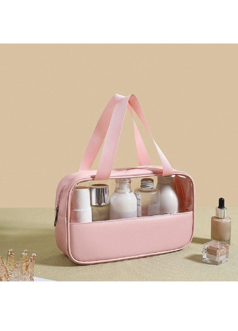 Косметичка органайзер сумка з ручками для зберігання косметики засобів особистої гігієни 26х16х9 см (476817-Prob) Рожева Unbranded (291398592)