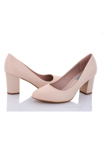 Loretta Туфлі бежеві середній каблук туфлі-човники бежевий з штучна шкіра, китай — всесезон (305220075)