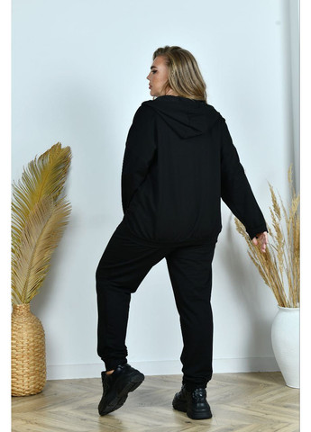 Женский спортивный костюм двойка черный для тренировок и активного отдыха спортивный комплект. New Trend (304647419)