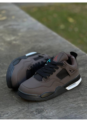 КРОСІВКИ ЖІНОЧІ NIKE AIR JORDAN RETRO 4 BROWN BLACK НАЙК АІР ДЖОРДАН No Brand чорні демісезони (368868729)