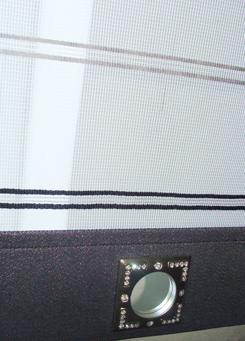 Комплект панельных занавесок 5шт карниз 220см серый с черным (10_7п) Firanka Line (328267223)