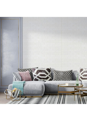 R001-2-20 Панель стенная в рулоне 3D 700мм*19,6м*2мм белая кирпичная 3DPanda-2277 Sticker Wall (323154635)