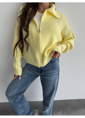 Жіночий светр на змійці в'язка No Brand Б1466-138/3 (372447540)