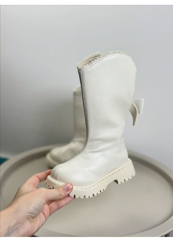 Сапоги осінні дитячі білі 1634 No Brand (366347234)