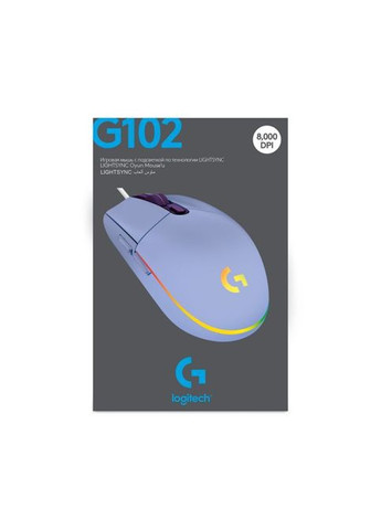 Мишка (910-005854) Logitech G102 Lightsync Lilac (275092595)