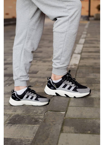 Серые демисезонные кроссовки мужские adidas zx 22 boost black white grey адидас zx 22 изи буст No Brand