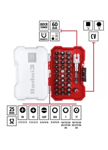 Набір біт 1/4" 32шт Red (118693) Einhell (391818351)