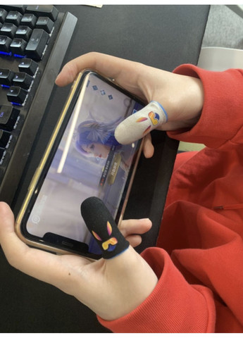 Напальчники (шкарпетки) Сенсорні для ігор на телефоні в CoD Sarawolf (геймпад тригери курки ) 4 шт Червоний OlaN (360898230)