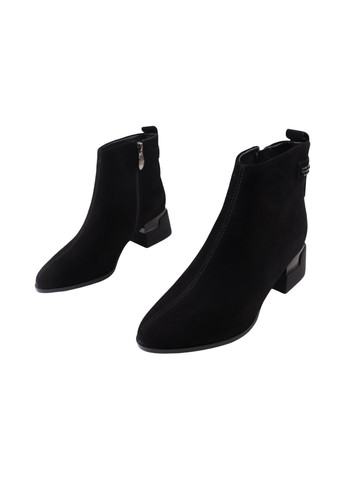 Чорні ботильйони жіночі чорні натуральна замша Renzoni 1147-24DH