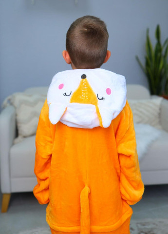 Кигуруми лисичка с капюшоном и хвостиком для мальчиков пижама лиса на молнии My Kigu (366219448)