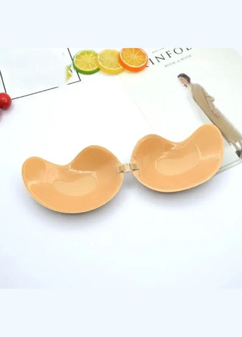 Бежевый балконет невидимый бюстгальтер fly bra с застежкой спереди, флай бра без бретелей, fly bra decollete, цвет бежевый No Brand