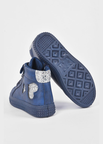 Темно-синій осінні кросівки дитячі темно-синього кольору на шнурівці Let's Shop