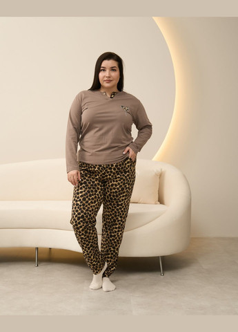 Коричневая батальный комплект со штанами Nicoletta