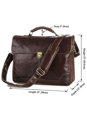 Сумка чоловіча шкіряна через плече 14085 для ноутбука Коричневая Vintage (302008084)