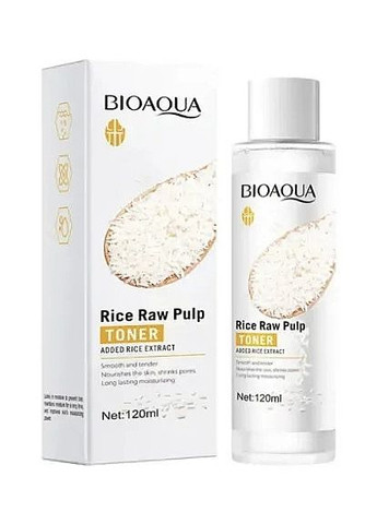 Увлажняющий смягчающий тонер для лица с ферментированным рисом Rice Raw Pulp Toner 120ml (1392340-22574580) Bioaqua (368602779)